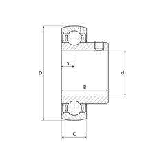 NTN SNR Bearing Insert (US208) 2