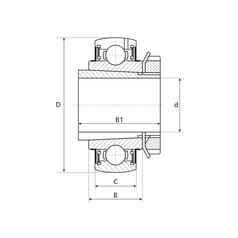 NTN SNR Bearing Insert Taper Bore (UK208) 3