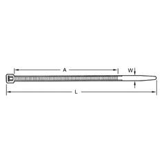 Cable Tie - Non Releasable, 430mm x 9.0mm 2