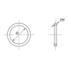 O Ring 1/8\'\' x 1 5/16\'\' (BS219) 70 Shore 2