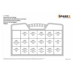 Core Plugs, 3/4 - 3-3/16\'\', 160 pcs. Compak 1