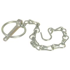 Round Linch Pin, Chain & Hook Assembly, Pin Ø8mm 1