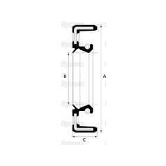Transfer Box Seal, 38 x 62 x 10mm 2