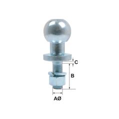 Ball Hitch Pin, 350Kg (Short (ATV)) 2