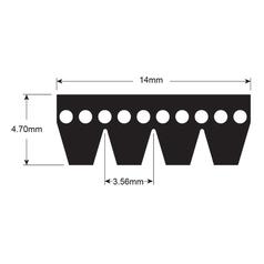 Poly V / Multi-Rib Belt - PK Section - Belt No. 4PK980 2
