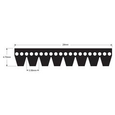 Poly V / Multi-Rib Belt - PK Section - Belt No. 8PK3035 2