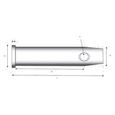Lower link pin 14x43mm Cat. 3