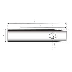 Lower link pin 25x93mm Cat. 3