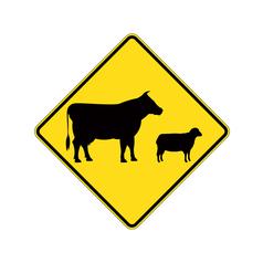 Safety Sign - Give Way to Stock, 600 x 600mm 1