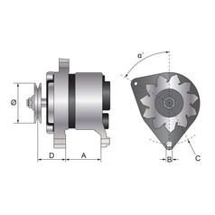Alternator (Sparex) - 14V, 80 Amps 5