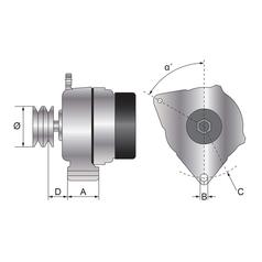 Alternator (Sparex) - 12V, 90 Amps 5