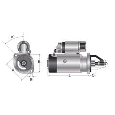 Starter Motor - 12V, 4.2Kw (Sparex) 4