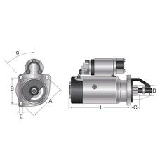 Starter Motor - 12V, 4.2Kw (Sparex) 4