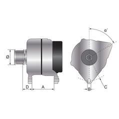 Alternator (Sparex) - 14V, 80 Amps 5