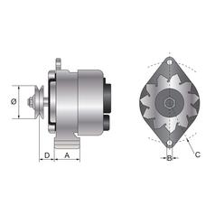 Alternator (Sparex) - 12V, 40 Amps 5