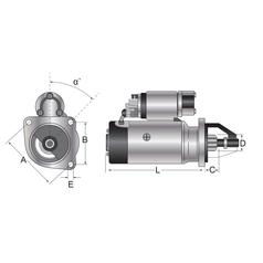 Starter Motor - 12V, 2.8Kw (Mahle) 4