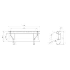 Sparex Pallet Fork (Frame Only)  Load Capacity 1500 kgs 3