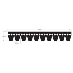 Poly V / Multi-Rib Belt - PK Section - Belt No. 10PK1830 2