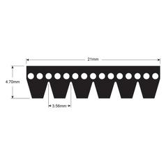 Poly V / Multi-Rib Belt - PK Section - Belt No. 6PK1365 2
