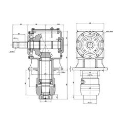 Gearbox, 130 hp, Ratio: 1:1:92, Spline Input: 1-3/4\'\' x 20 - 60mm output, Type: 5