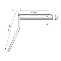 Lower link pin - Double shear 28x123mm Cat.2 (Ø28mm) Heavy Duty 5