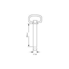 Hitch Pin with Chain & Linch Pin 32x183mm Heavy Duty 5