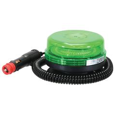 LED Rotating Beacon, Green, Magnetic 12-24V 4