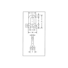 Screw Pin Chain Shackle G210 - SWL: 8 1/2T, Size: 1\'\' (1 pc.) 2