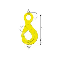Eye Safety Hook - OBK-7/8-10, Chain Ø: 8mm 2