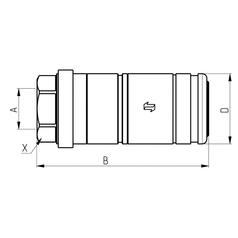 Faster Quick Release Hydraulic Coupling Female 1/2\'\' Body x 1/2\'\' BSP Female Thread 2