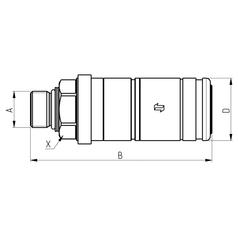 Faster Quick Release Hydraulic Coupling Female 1/2\'\' Body x 7/8\'\' UNF Male Thread 2