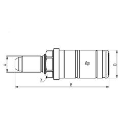 Faster Quick Release Hydraulic Coupling Female 1/2\'\' Body x 3/4\'\' JIC Male Bulkhead 4