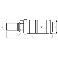 Faster Quick Release Hydraulic Coupling Female 1/2\'\' Body x 1/2\'\' BSP Male Bulkhead 2