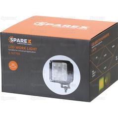 LED High Power Light- 10-30V, Square Work Light 9720 Lumens Raw, Bracket 8