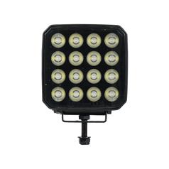 LED Heated Lens Light- 10-30V, Square Work Light 9120 Lumens Raw, Bracket 2