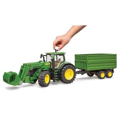 1/16 Scale Bruder John Deere 7R 350 Tractor with Loader, Trailer 1