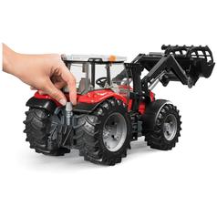 1/16 Scale Bruder MF 7624 Tractor with Loader, Grapple 1
