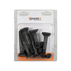Agripak 6 pcs. Rhead Bolts&Nuts - M12 x 80mm 1