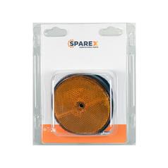 Agripak 2 pcs. Round Reflector Amber 86mm 1