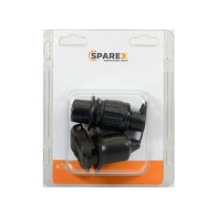 Agripak 2 pcs. 3 Pin Plug & Socket 2 Bolts Fixing 1