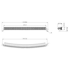 LED Work Light Bar, 1335mm, 50000 Lumens Raw, 12V 2
