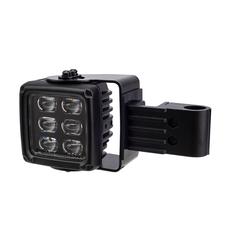 LED Light- 10-30V, Square Work Light – High Power LED with Hand Rail Bracket 6600 Lumens Raw, Bracket 1