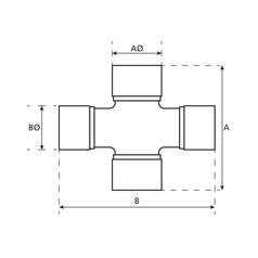 Sparex Universal Joint - 27 x 75 & 24 x 91mm (Standard Duty) 3