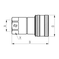Faster Quick Release Hydraulic Coupling Female 1/2\'\' Body x 7/8\'\' ORB Female Thread 3