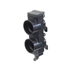 TARV Oil Collection System Double unit 55mm spacing, with Blue +- Indicators, 45 Degrees 2