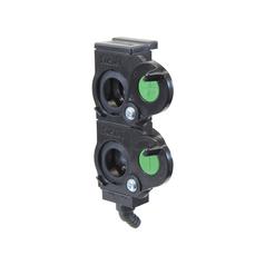 TARV Oil Collection System Double unit 55mm spacing, with Green +- Indicators, 45 Degrees 2