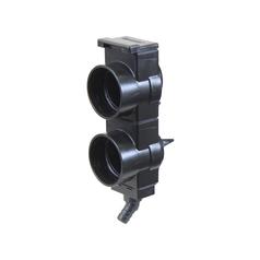 TARV Oil Collection System Double unit 55mm spacing, with Green +- Indicators, 45 Degrees 3