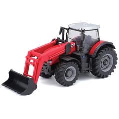 10cm Scale Bburago Massey Ferguson 8740S With Front Loader 1