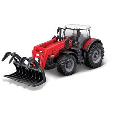 10cm Scale Bburago Massey Ferguson 8740S With Grapple 1