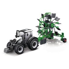 10cm Scale Bburago Valtra N174 With Whirl Rake 1